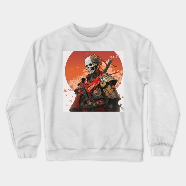 Skeleton Samurai Crewneck Sweatshirt by taoistviking